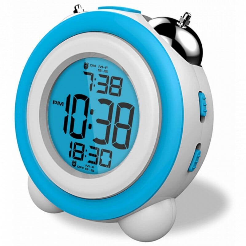 Daewoo Radio Alarm Clock DBF128 Blue/white Radio Alarm Clocks 