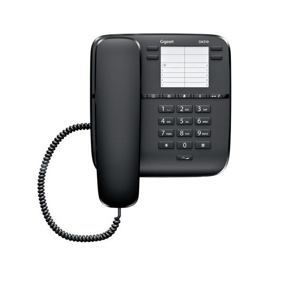 Gigaset Corded Telephone DA310 Black - Fixed Phones - GardeniaHomecentre