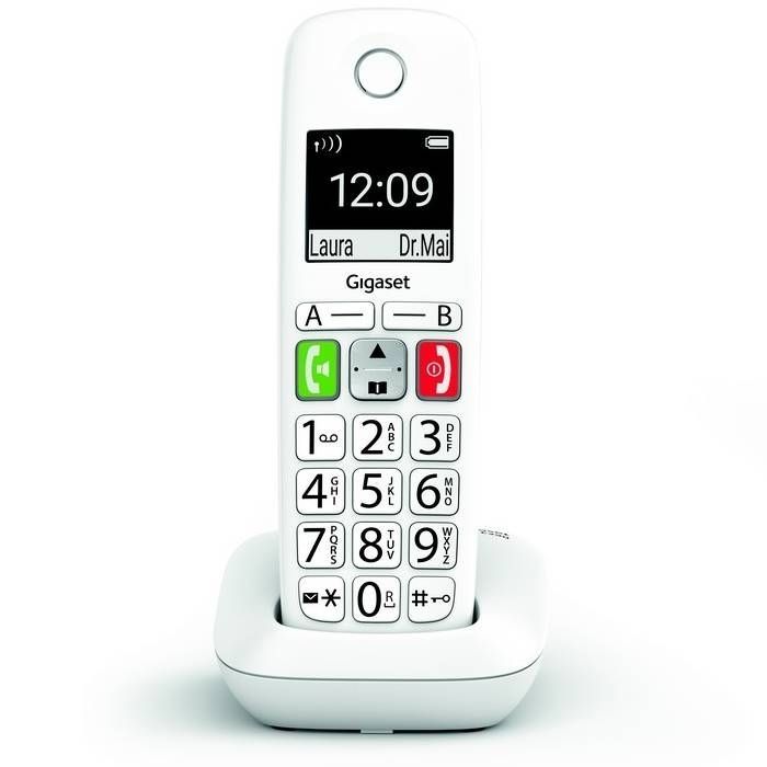 Gigaset Cordless Telephone E270 White Cordless Phones 