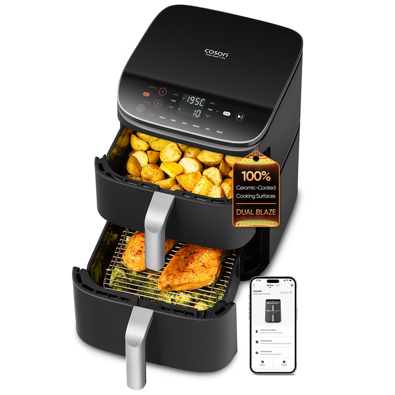 Cosori Turbo Tower Pro DC Smart 10.8Ltr Air Fryer Silver CAF-DC113S-ADE