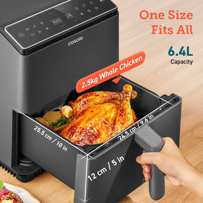 Cosori 6.4Ltr Dual Blaze Smart Air Fryer Dark Grey CAF-P681S