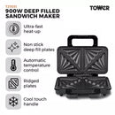Tower Deep Filled Samdwich Maker Stainless Steel T 27031