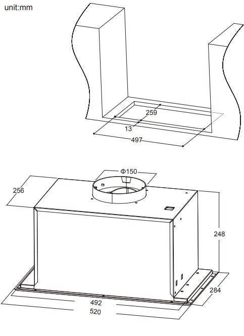 Vox  Built-In  Cooker Hood BTN5TOB1IX