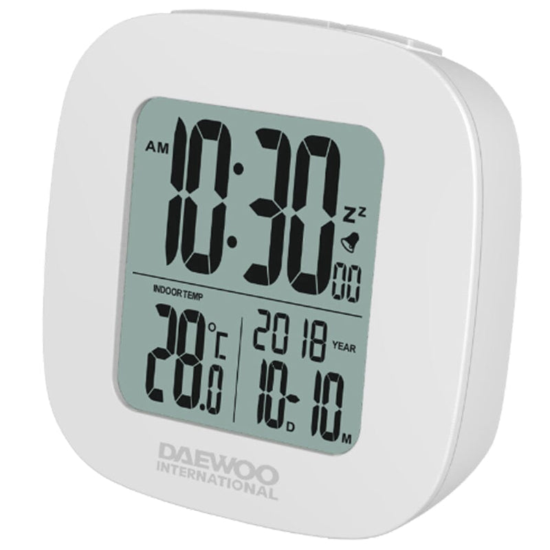 Daewoo Radio Alarm Clock DBF302 White Radio Alarm Clocks 
