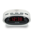 Ices Radio Alarm Clock ICR-210 White Radio Alarm Clocks 