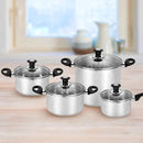 Muhler Cookware set 8pcs Stainless Steel Cookware 