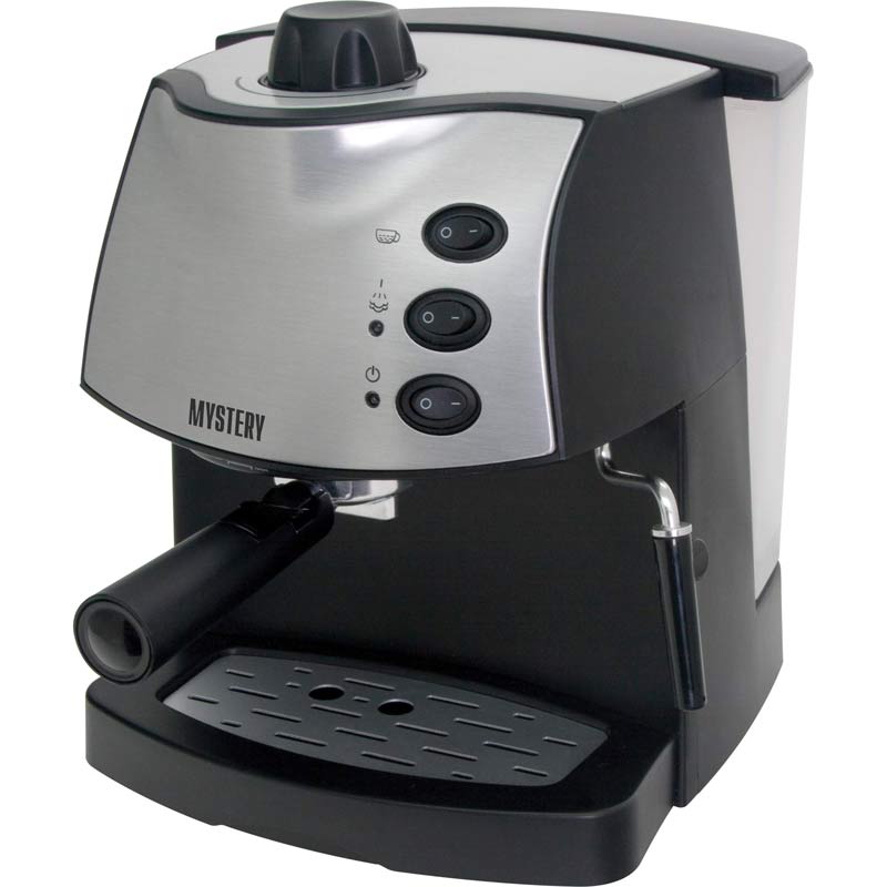 Muhler Espresso Maker,850W,15 bar,1.5 Liters.cream disc,stain;ess/black MCM-1587