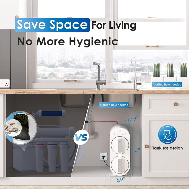 Waterdrop TankLess 7-STAGE Reverse Osmosis G2P600 Tankless Reverse Osmosis 