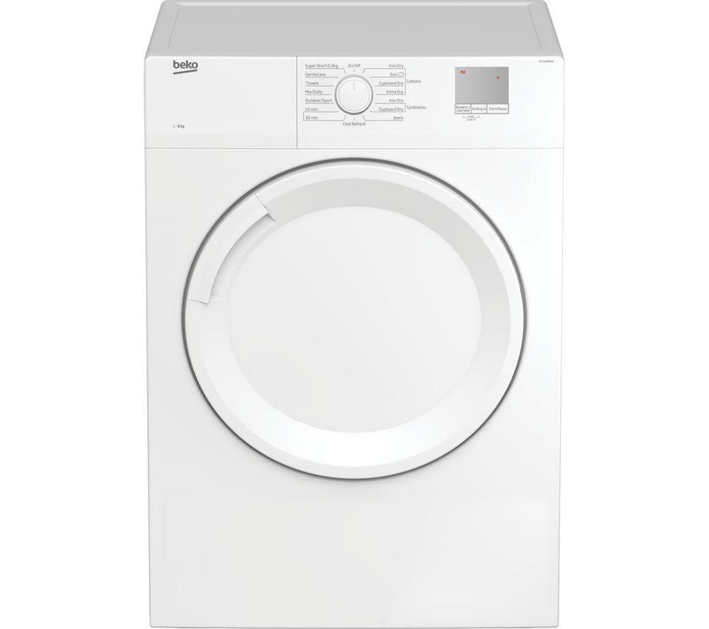 Beko 8Kg Vented Tumble Dryer  DTGV8000W - Tumble Dryers - GardeniaHomecentre