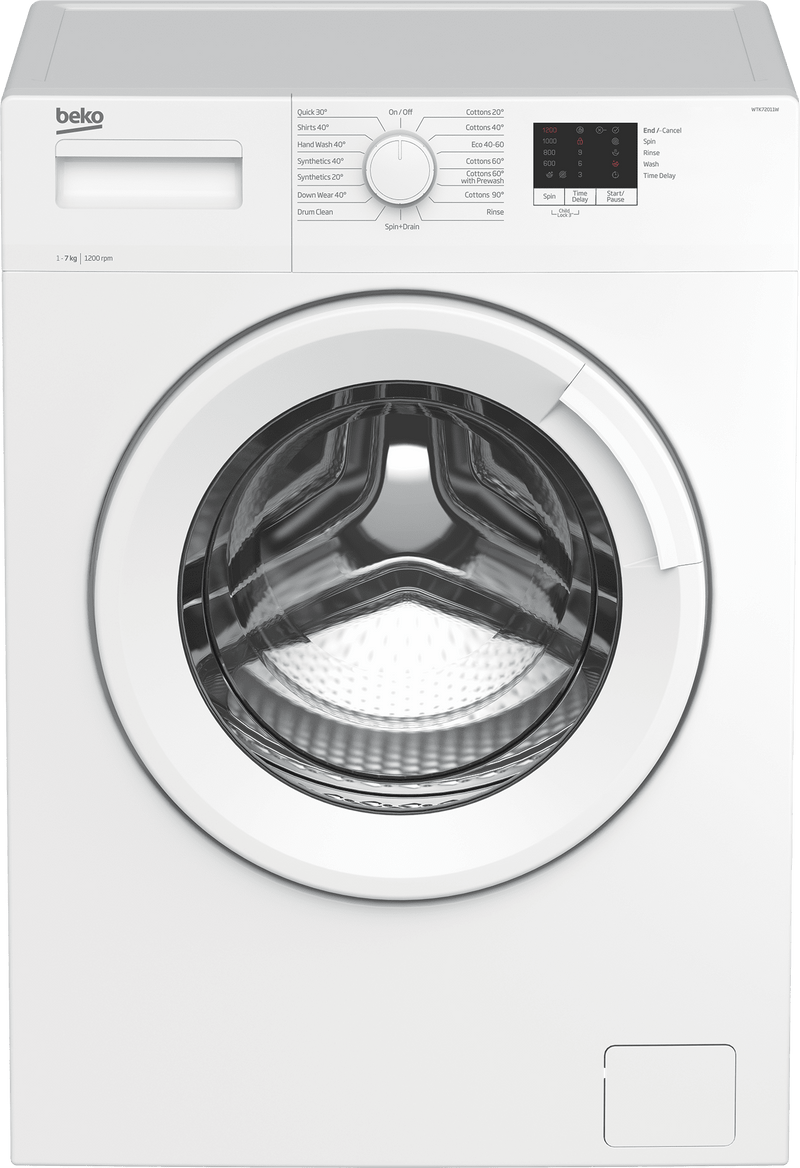 Beko W/M 7Kgs 1200rpm A+++ WTK72011W Automatic Washing Machines 