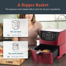 Cosori 5.5Ltr Premium Air Fryer CP158 Red - Air Fryers - GardeniaHomecentre