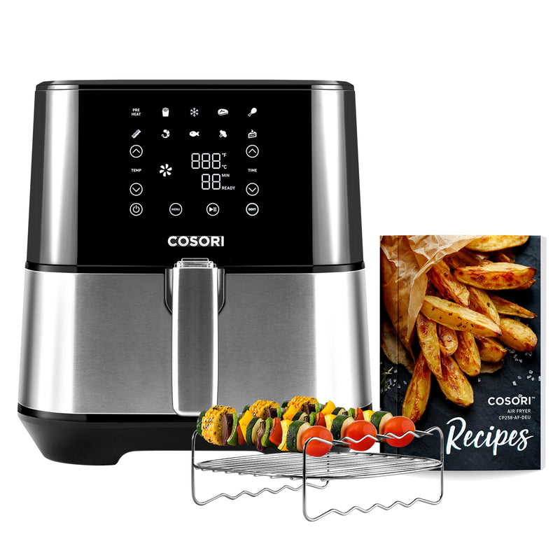 Cosori 5.5Ltr Premium Air Fryer CP258 Stainless Steel with Dehydrate Air Fryers 