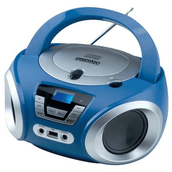 Daewoo Am/Fm/UsB/MP3 Radio CD portable DBU-050 Blue Portables 