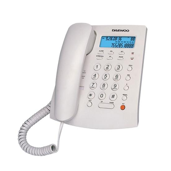 Daewoo Corded Telephone DTC310 White Fixed Phones 