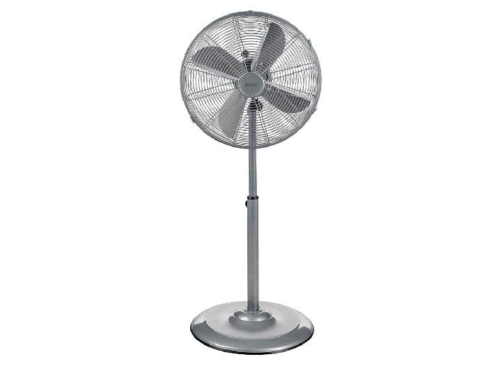 Muhler Metal Round Base Stand Fan Silver 16inch Fans 