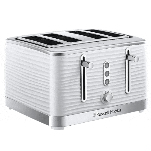 Russell Hobbs Inspire Pop Up 4 Slice Toaster White 24380 - Small Appliances - GardeniaHomecentre