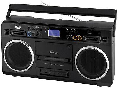 Trevi Portable Radio Recorder Bluetooth Cassette Radio Black RR504BT - Audio - GardeniaHomecentre
